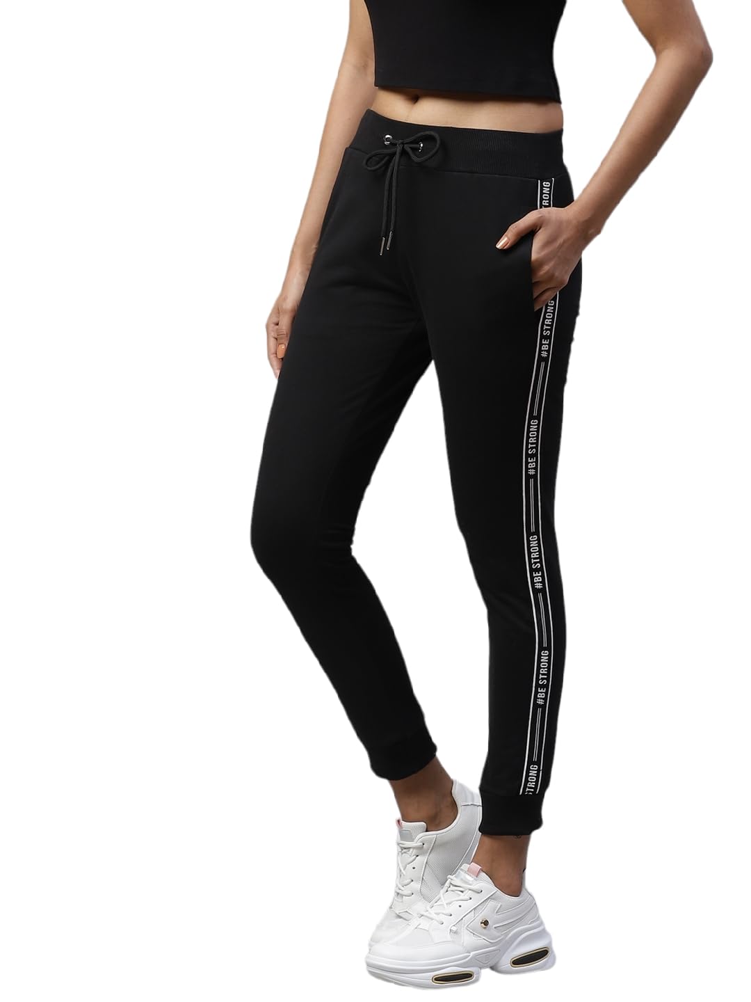 Alan Jones Clothing Women Solid Slim Fit Joggers Track Pants