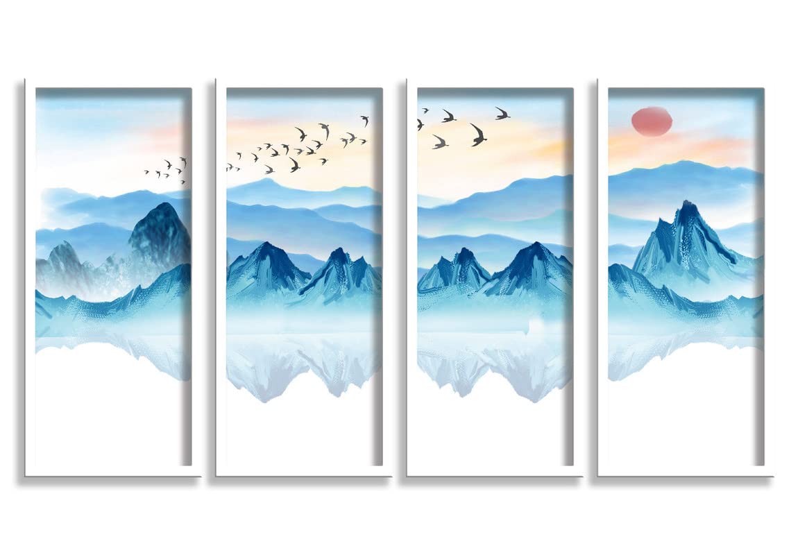 SAF paintings Premium Modern Art Digital Reprint 16.5 inch x 30 inch Painting () COMBO-115-LP4