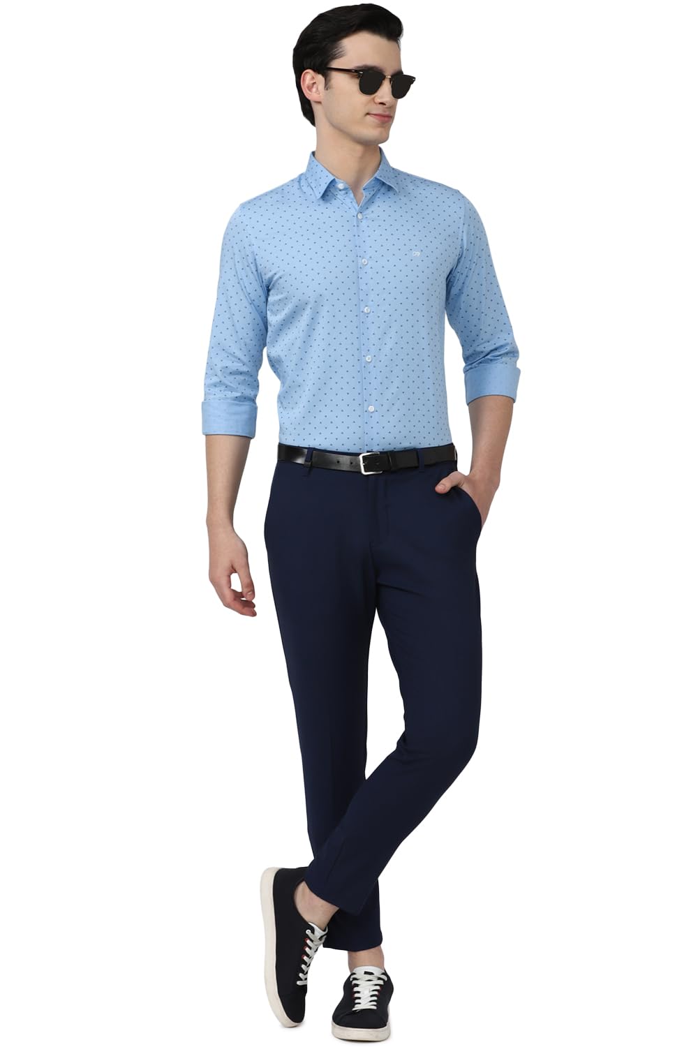 Peter England Men's Insignia Printed Slim Fit Casual Shirt