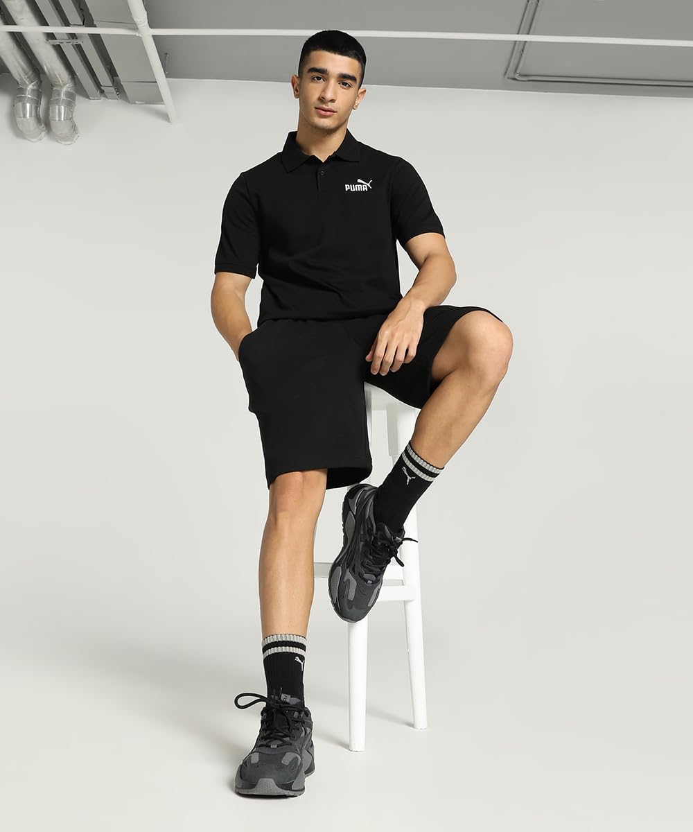 Puma Mens Regular Cotton Essential Logo Polo