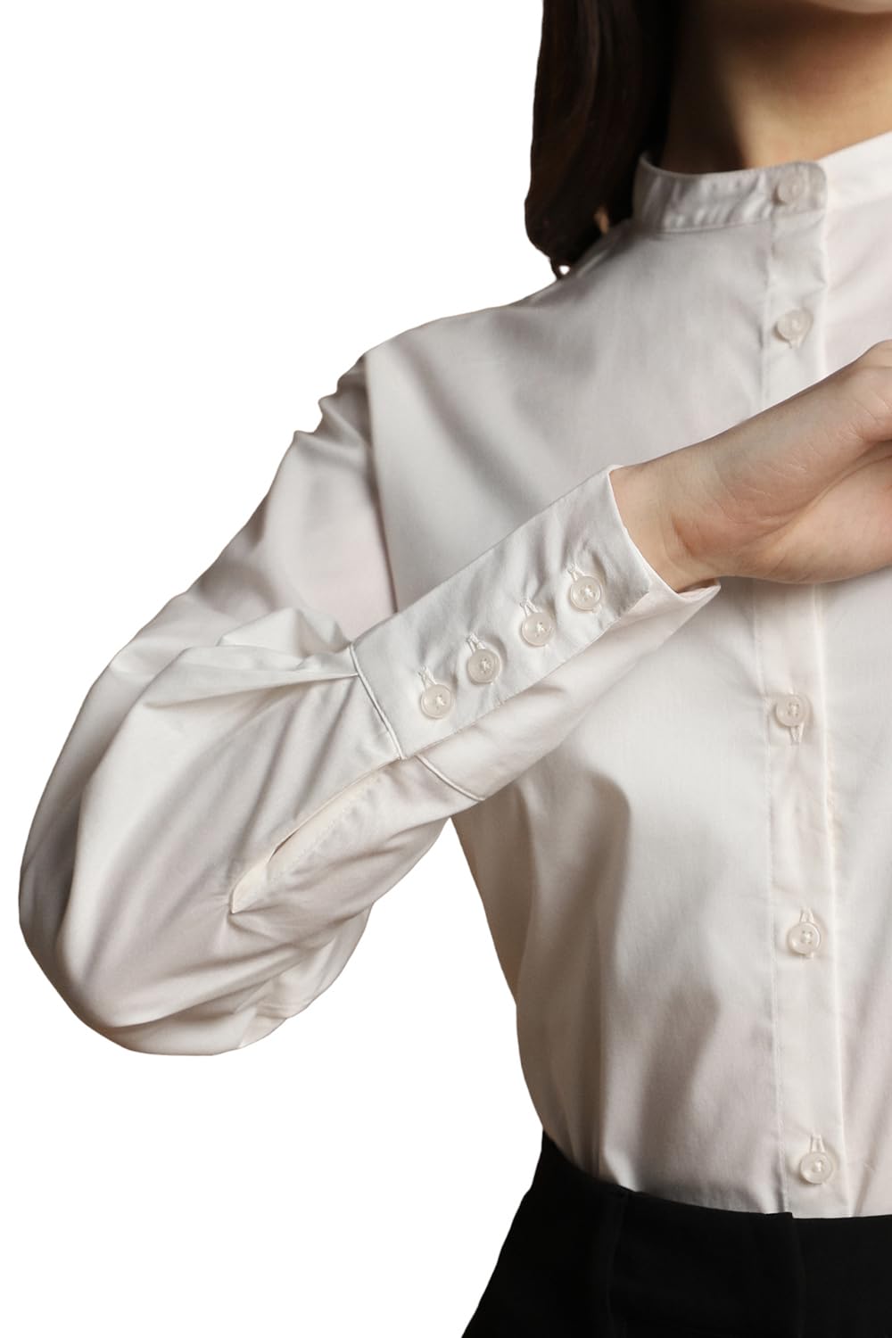 Allen Solly Women's White Plain Full Sleeve Casual Shirt