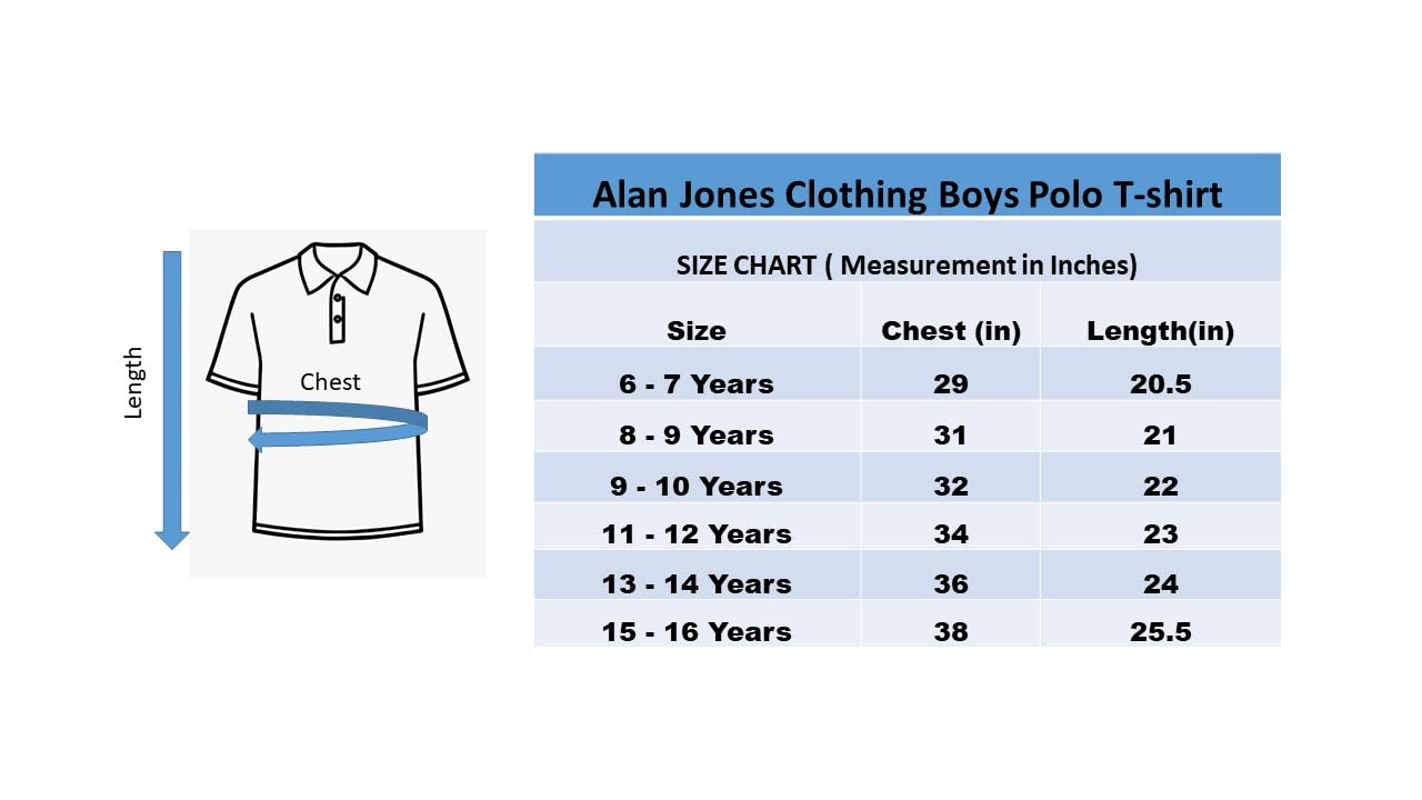 Alan Jones Clothing Solid Regular Fit Boy's Polo T-Shirt-6