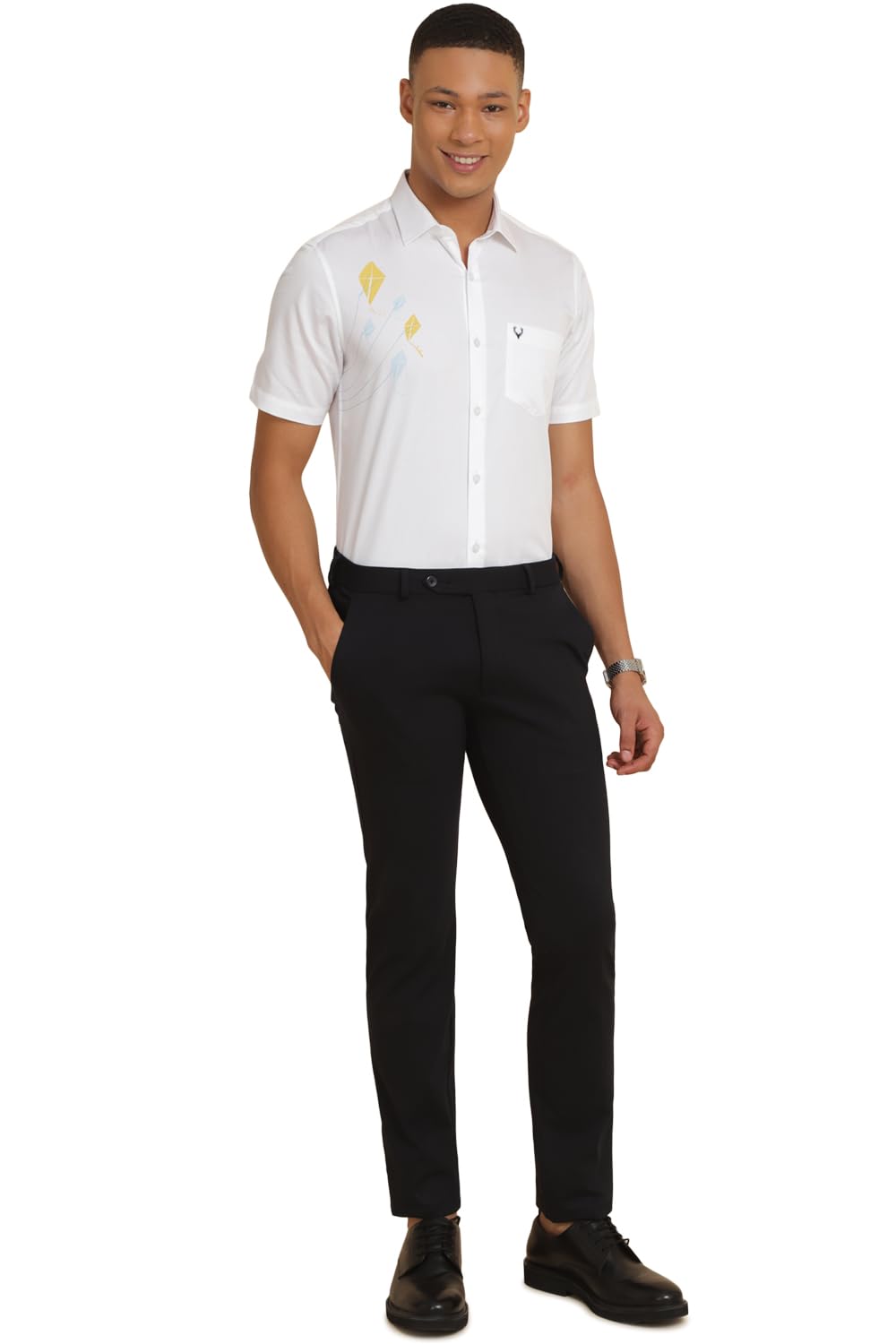 Allen Solly Men's Regular Fit Print Half Sleeves Casual Shirts