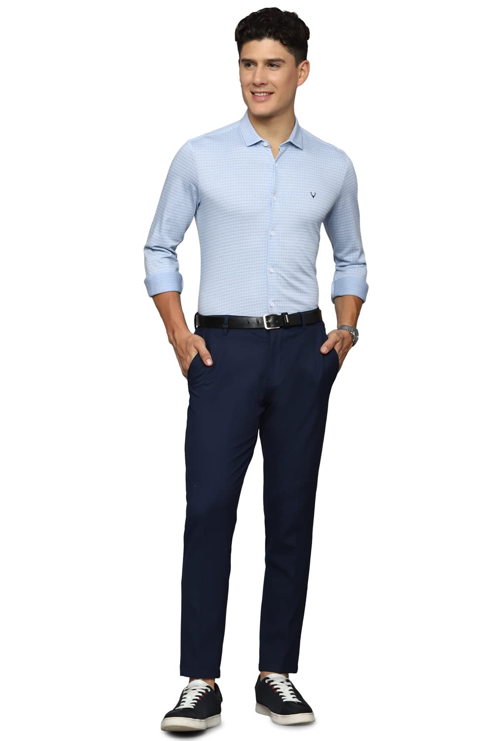 Allen Solly Textured Cotton Slim Fit Men's Casual Shirt