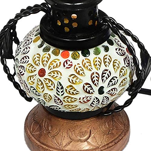 HomEnrich Wooden & Iron Beautiful Lamp | Lantern | Electric decorative Lamp | Diwali Decoration Lamp | Living room Decoration | Hanging Lamp Light (Multicolour)