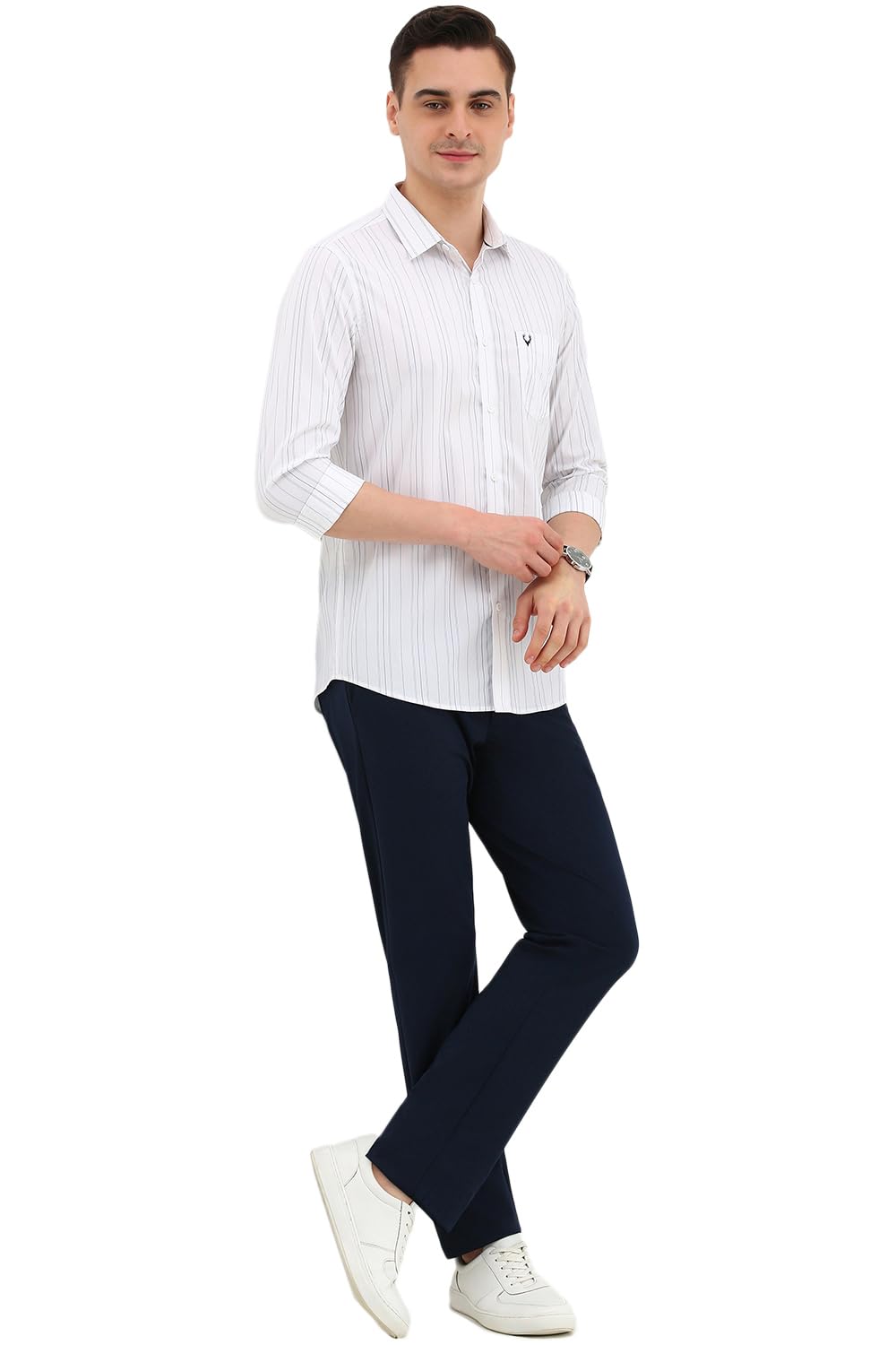 Allen Solly Men's Striped Slim Fit Shirt