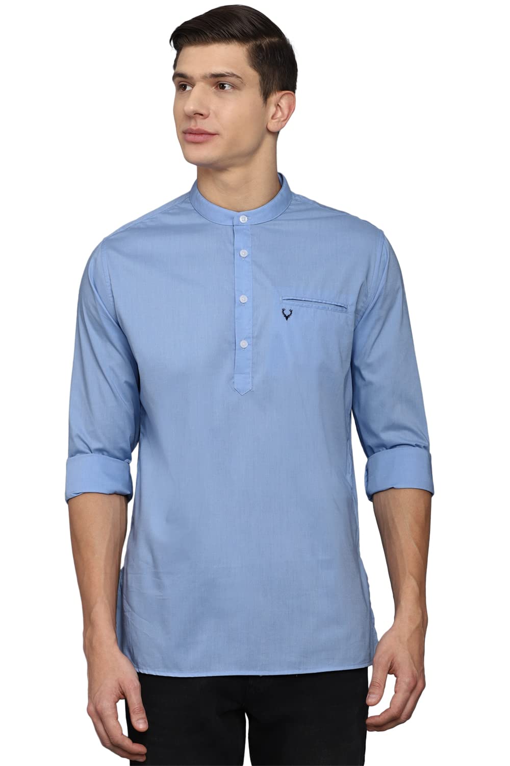 Allen Solly Men's Cotton Blend Solid Regular Kurta