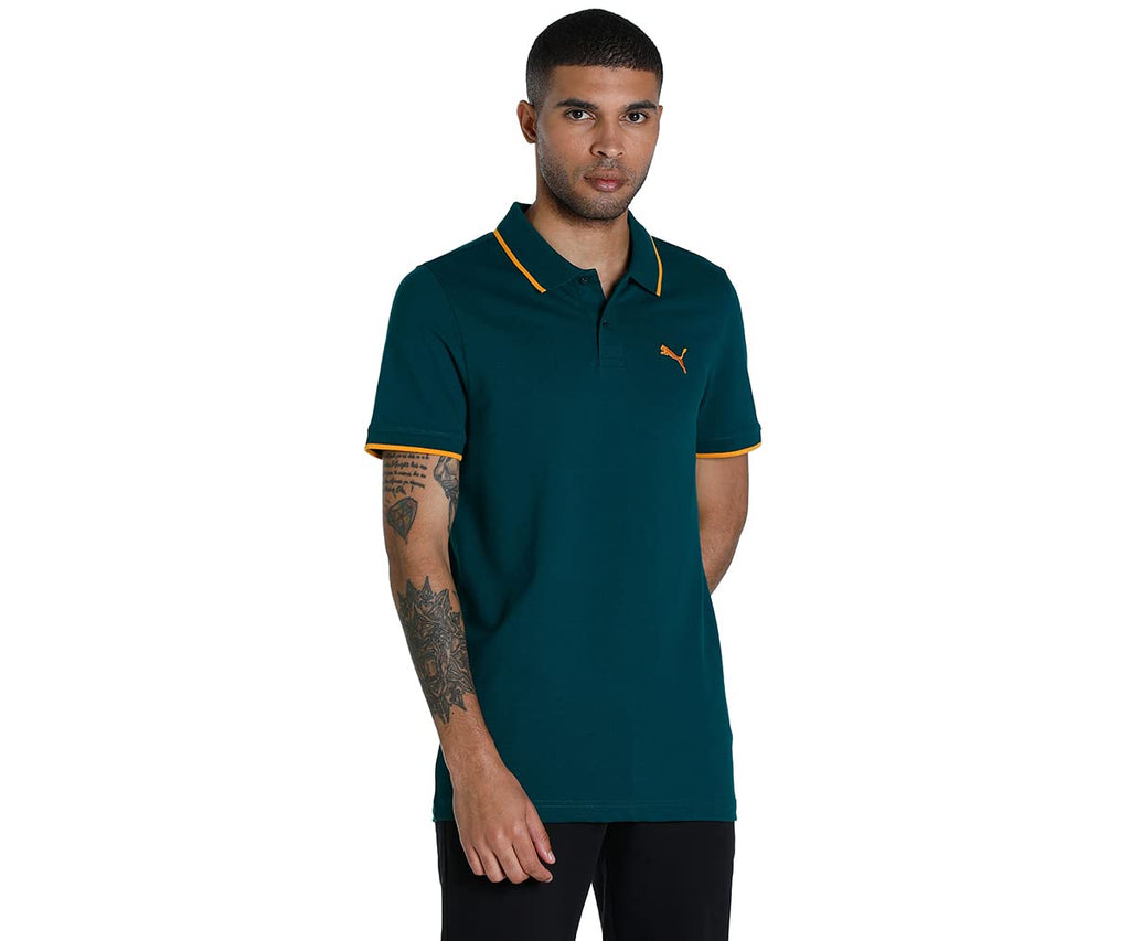 Puma Mens Slim Cotton Collar Tipping Polo