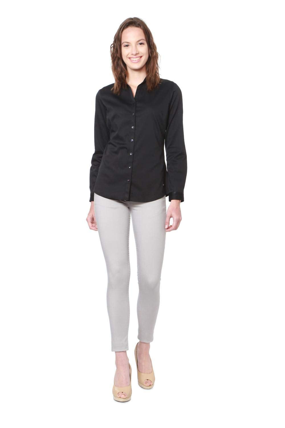 Allen Solly Women's Cotton Plain Long Sleeve Casual Shirt