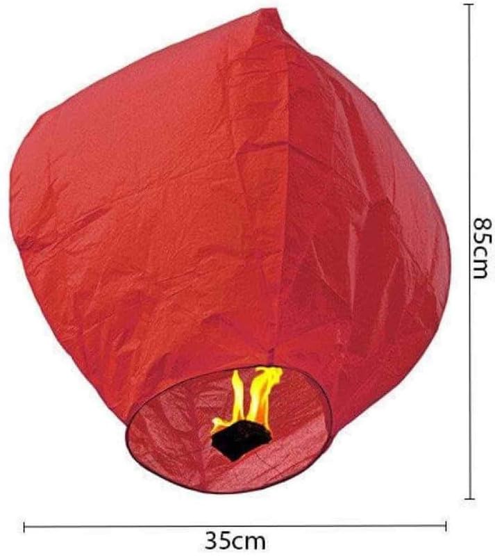 CH Paper Sky Lantern Hot Air Balloon-Pack of 10 (Multicolour) Wishing Hot Air Lanterns Balloon