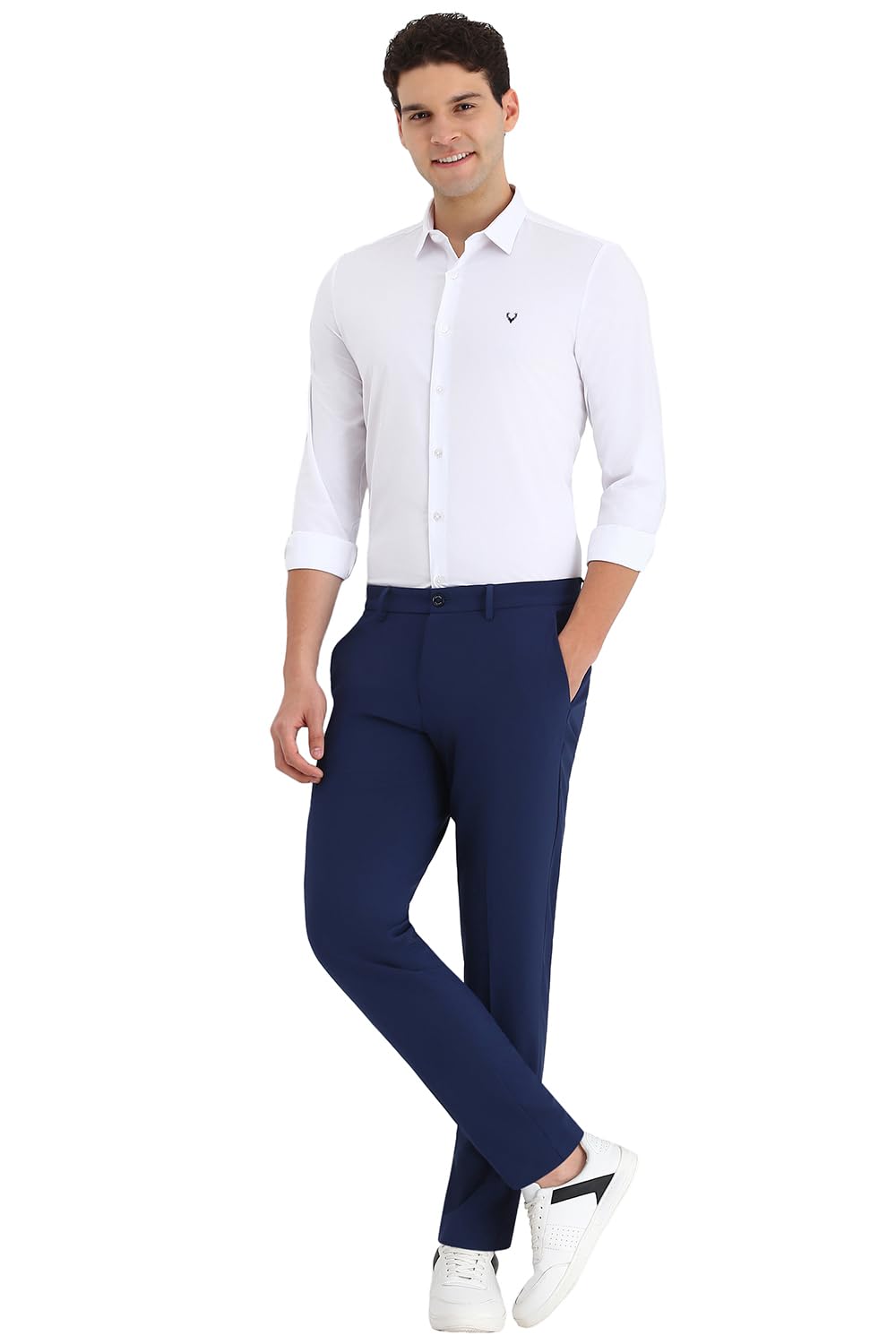 Allen Solly Men's Slim Fit Solid Full Sleeves Casual Shirts