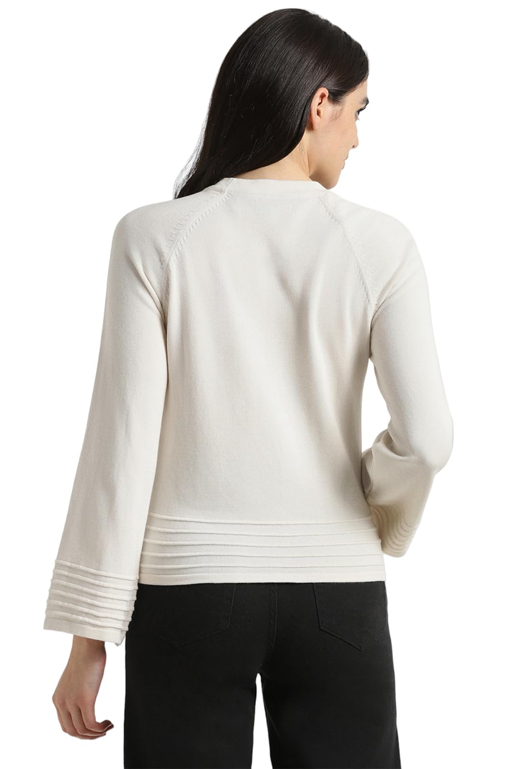 Allen Solly Women's White Plain Full Sleeve Casual Shirt