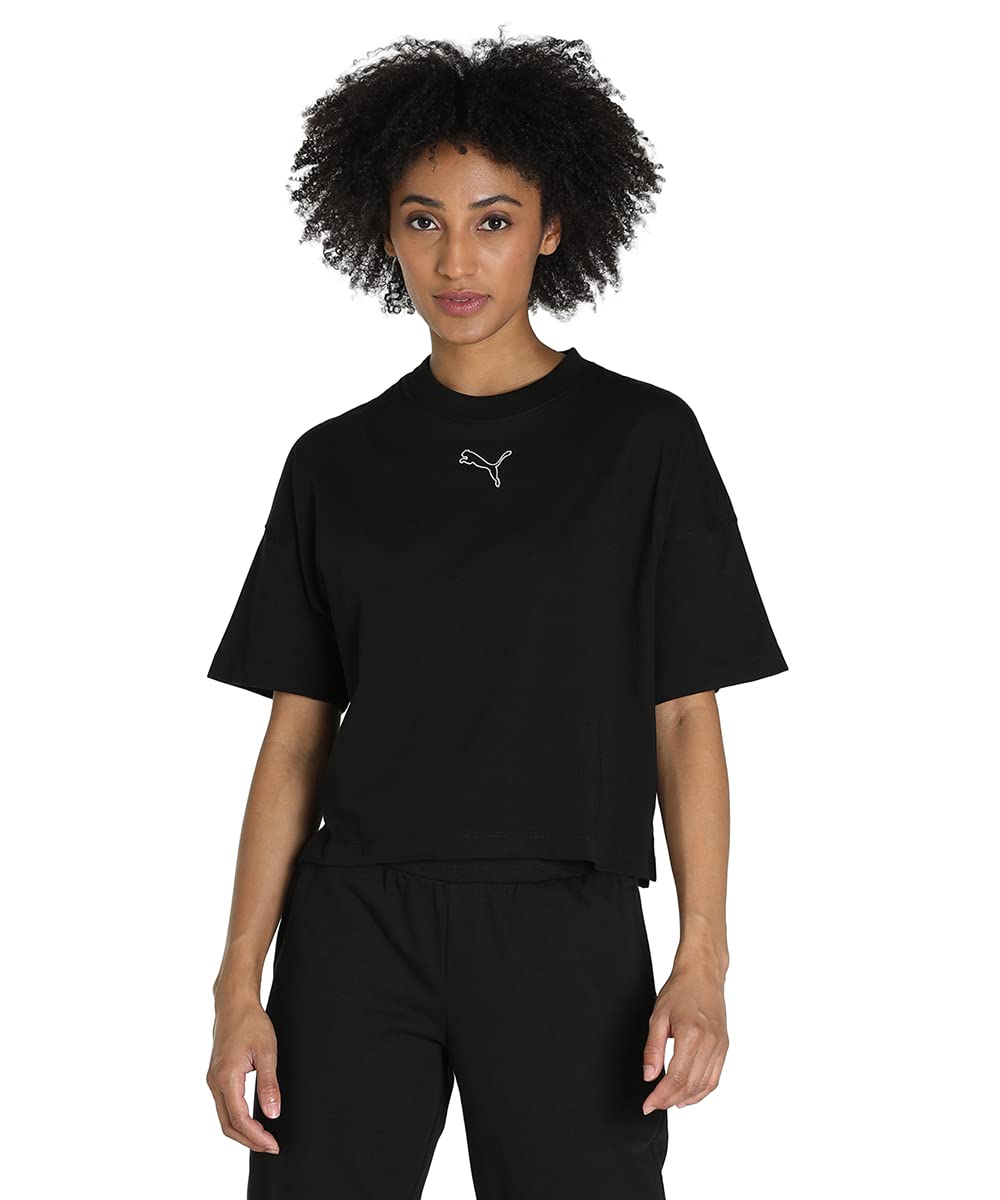 Puma Womens Relaxed Cotton Cropped Tee
