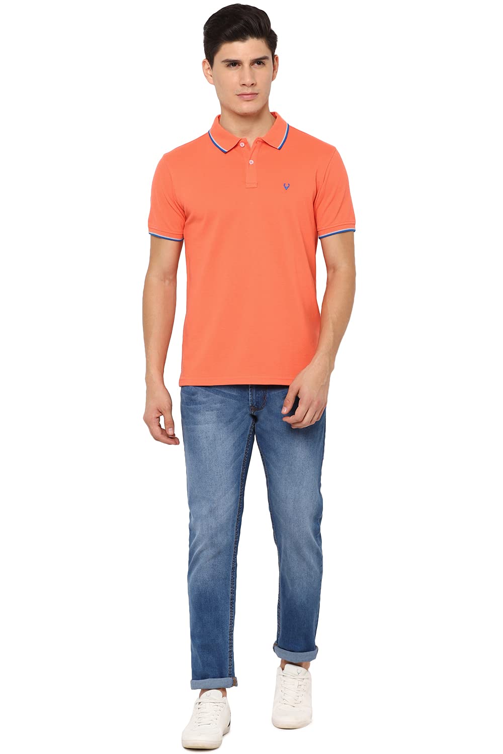 Allen Solly Men's Solid Regular Fit Polo T-Shirt