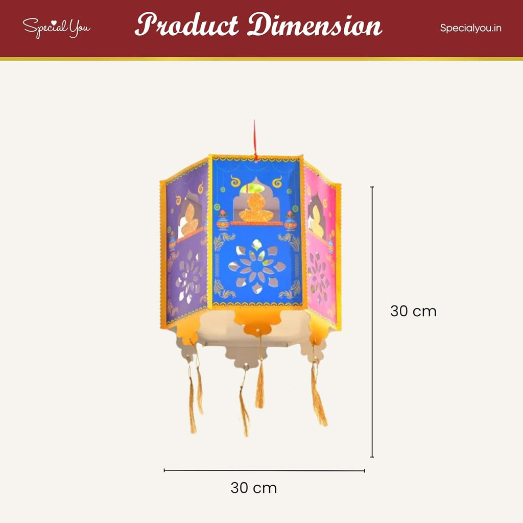 Special You Diwali Paper Kandil Hanging for Balcony, Diwali Akash Kandil Hanging Paper Lantern Kandil for Diwali Lantern Kandil Lamp for Decoration, Paper Hanging Lantern for Diwali Kandil