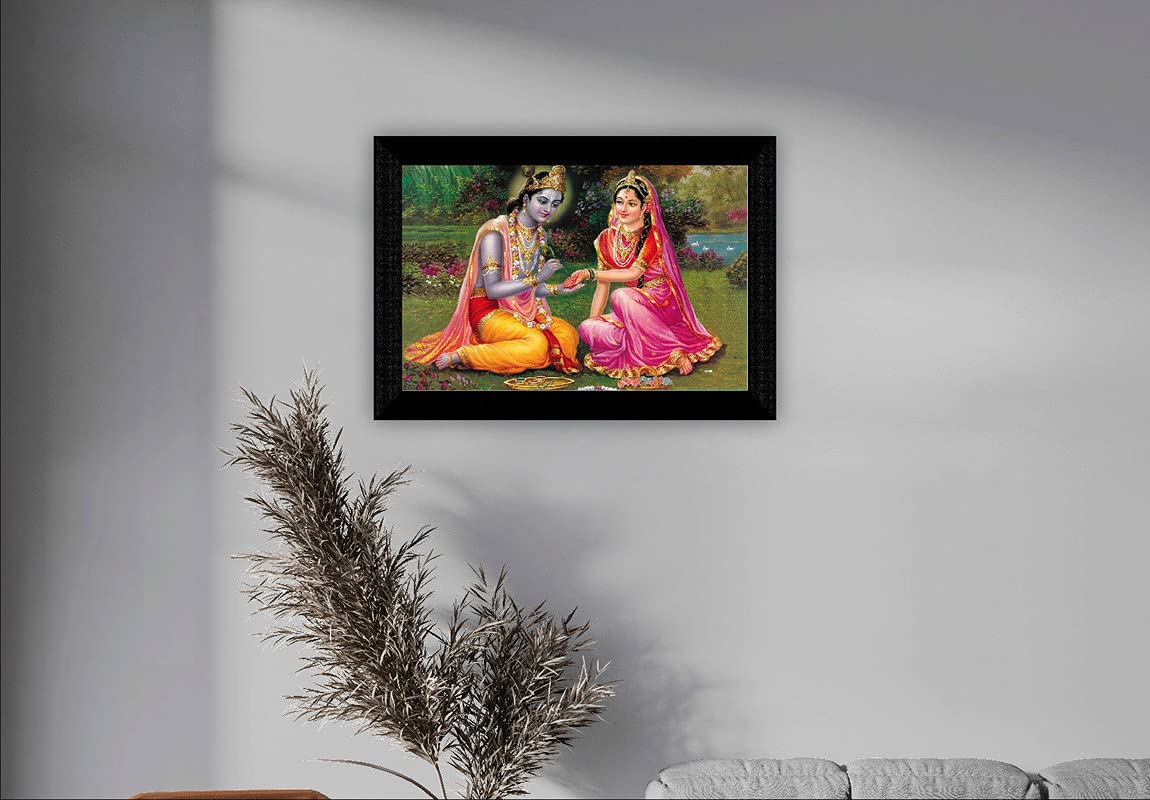 SAF paintings Radhe Krishna modern art UV Textured Synthetic Frame Painting SAFK103