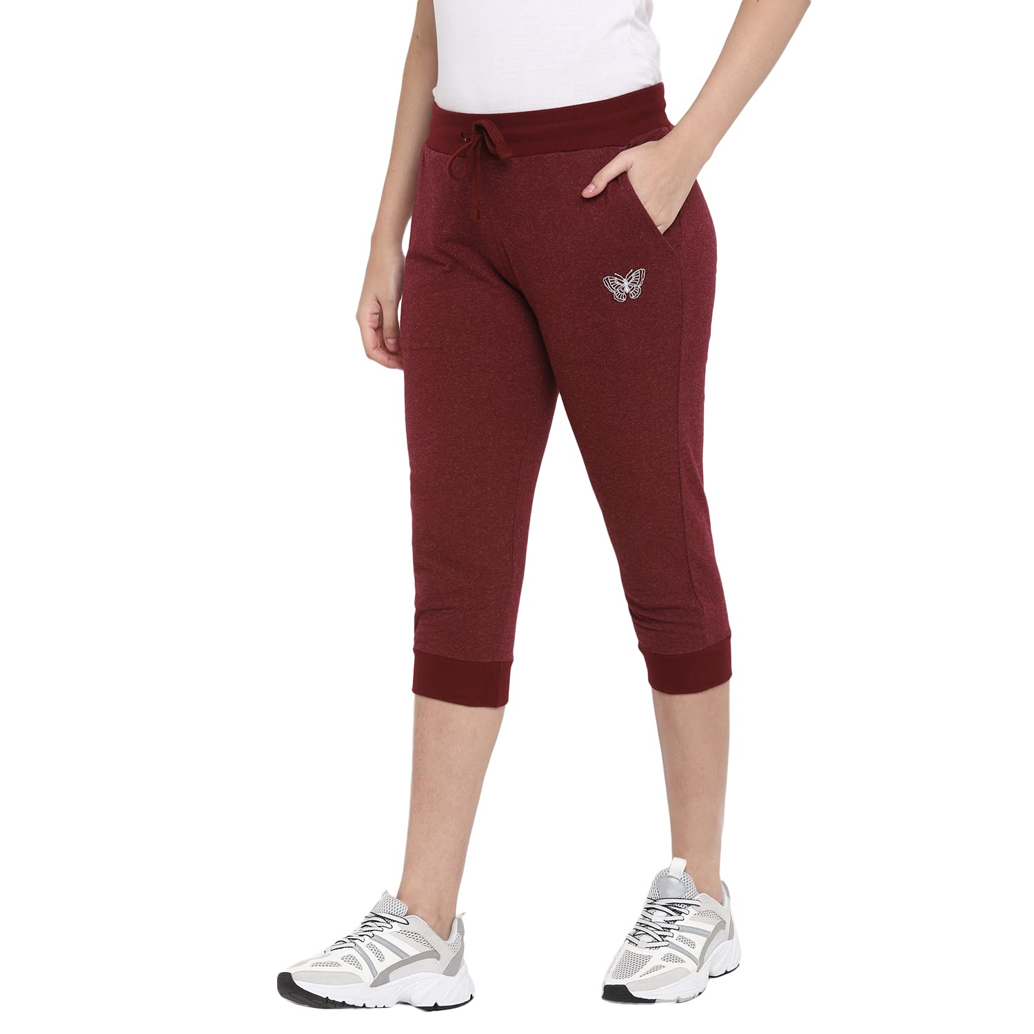 Alan Jones Clothing Women's Slim Fit Cotton Blend Capris