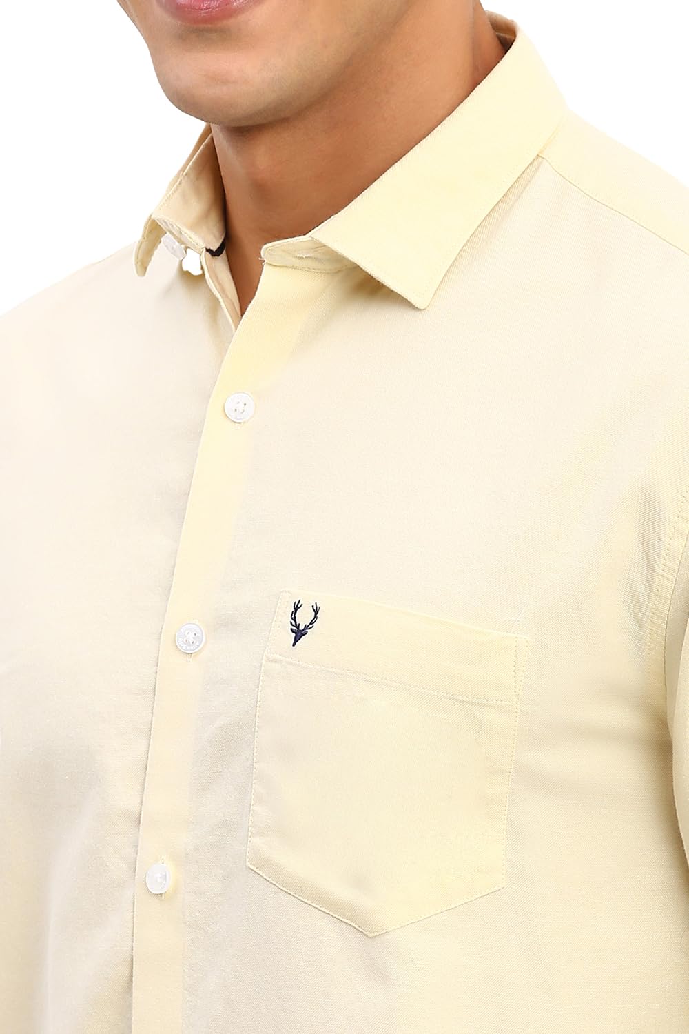 Men Yellow Slim Fit Solid Full Sleeves Casual Shirts