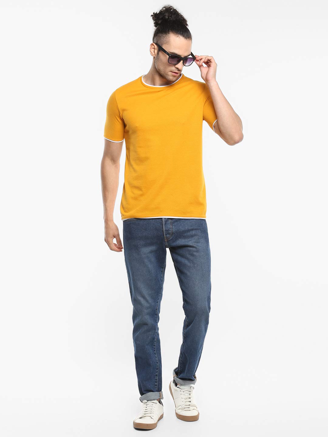 Alan Jones Clothing Double Collar Men's Round Neck Regular Fit T-Shirt (Pack of 2)-4