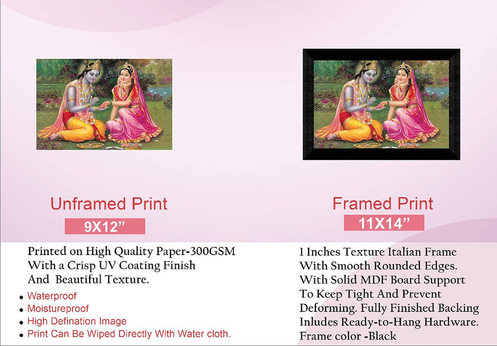 SAF paintings Radhe Krishna modern art UV Textured Synthetic Frame Painting SAFK103