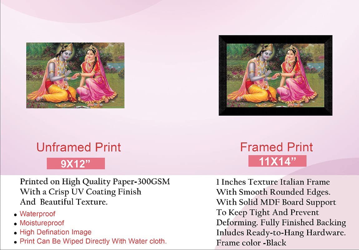 SAF paintings Radhe Krishna modern art UV Textured Synthetic Frame Painting SAFK103