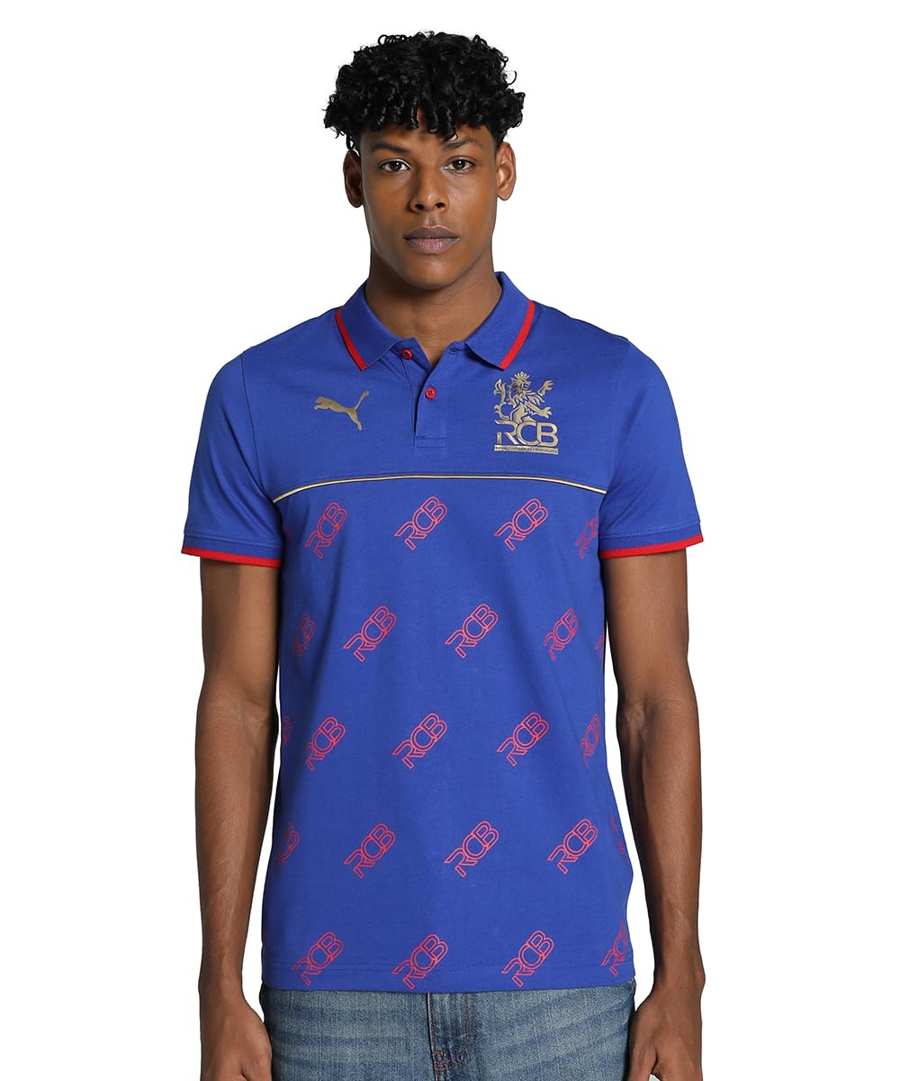 Puma Mens Ipl Rcb Regular Fit Polo T-Shirt