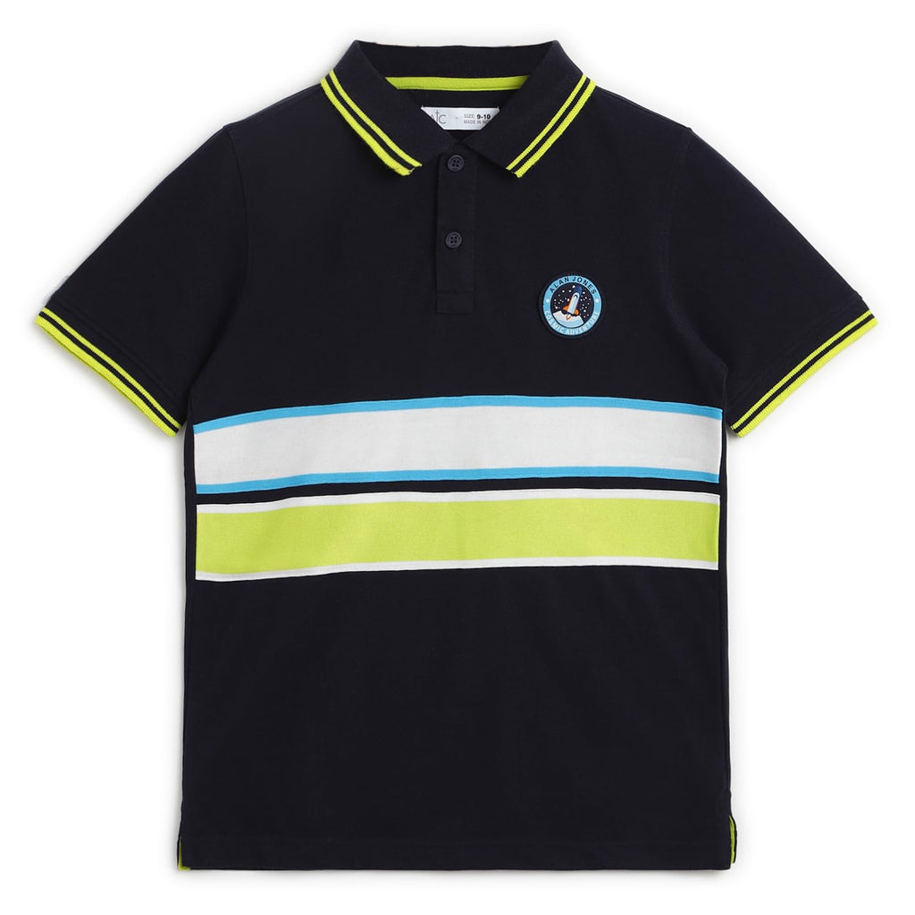 Alan Jones Clothing Striped Regular Fit Polo T-Shirt for Boys-1