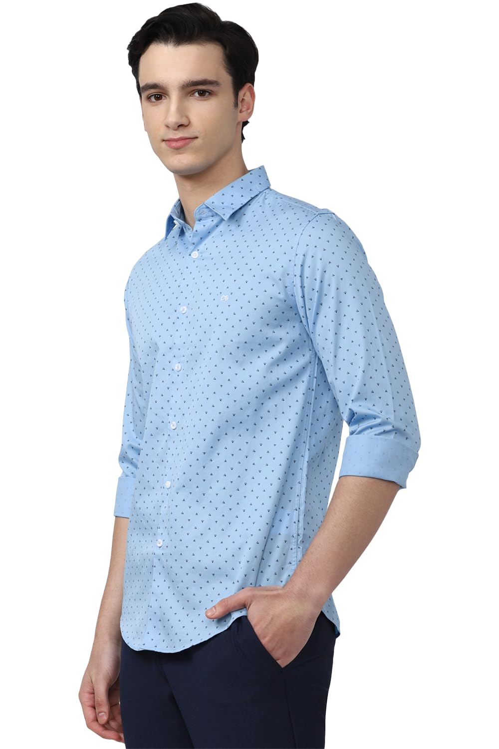 Peter England Men's Insignia Printed Slim Fit Casual Shirt