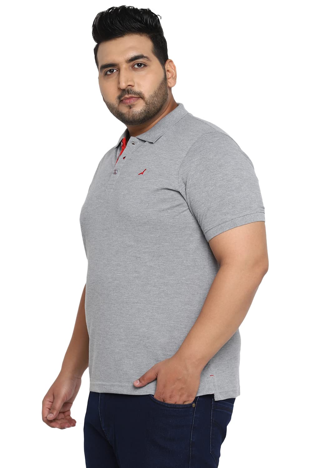 AMERICAN CREW Polo Collar T-Shirt for Plus Size Men-3