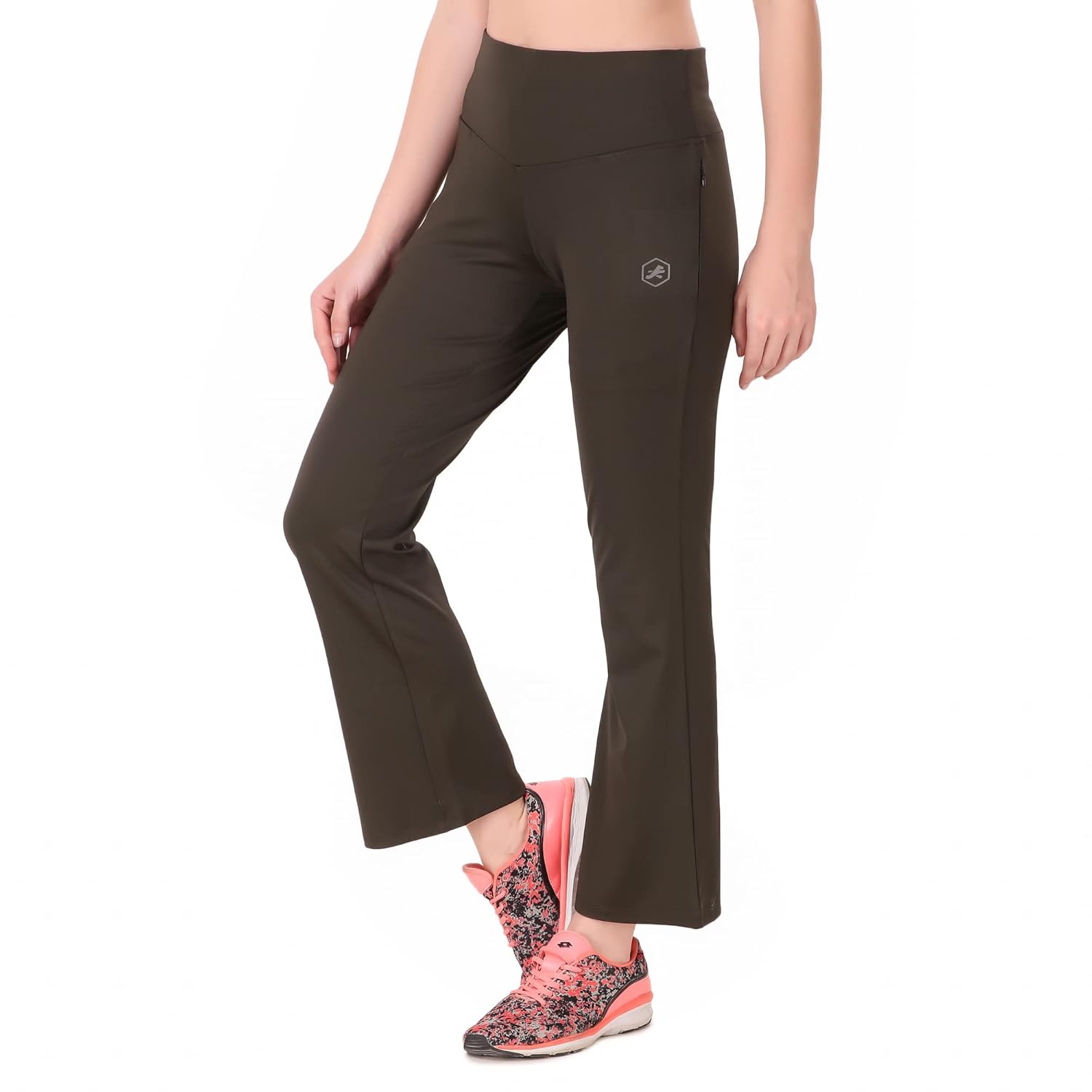 ReDesign Apparels Women's Trackpant Bell Bottom with Zip Pockets