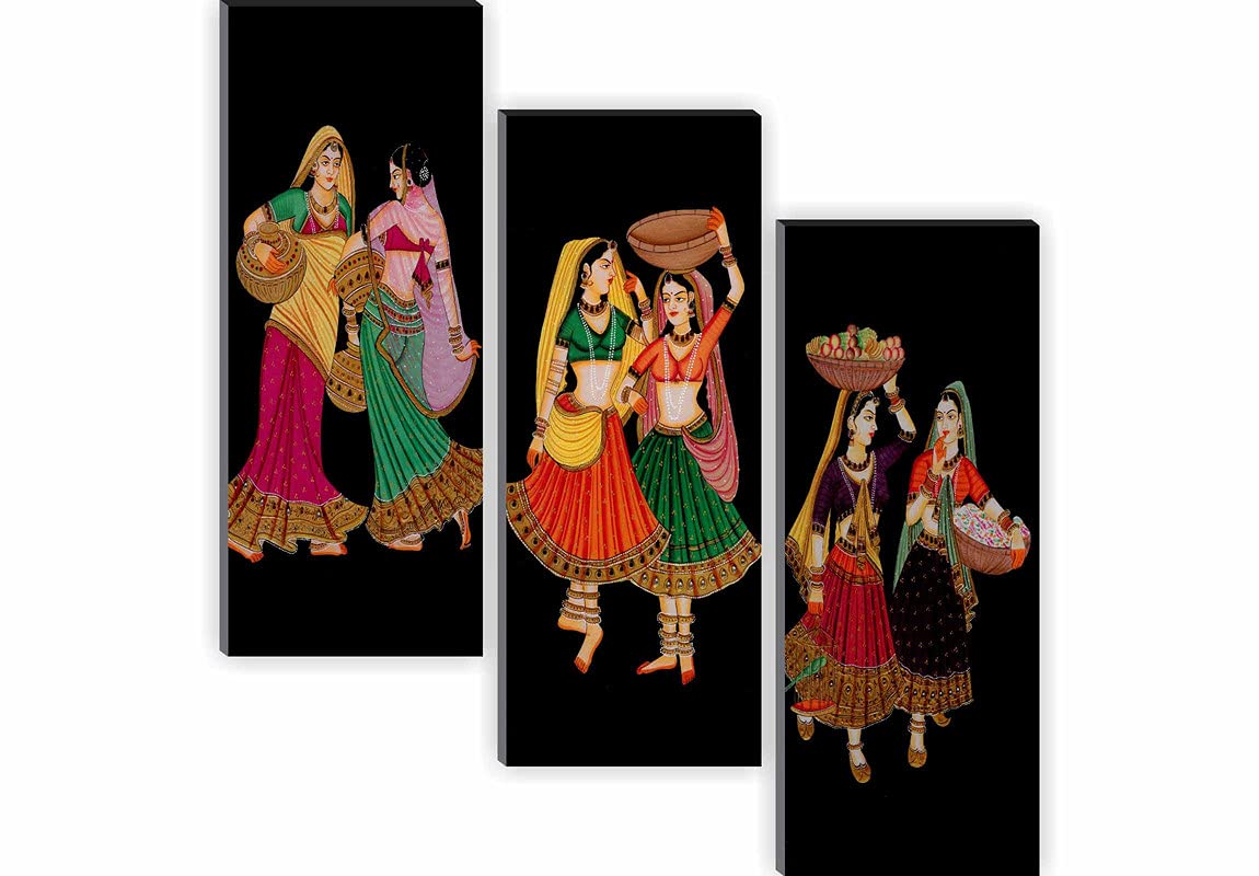 SAF paintings Mughal Abstract 6 mm MDF Panel Digital Reprint Painting (SANFJ46, Multicolour, 15 Inch x 18 Inch)