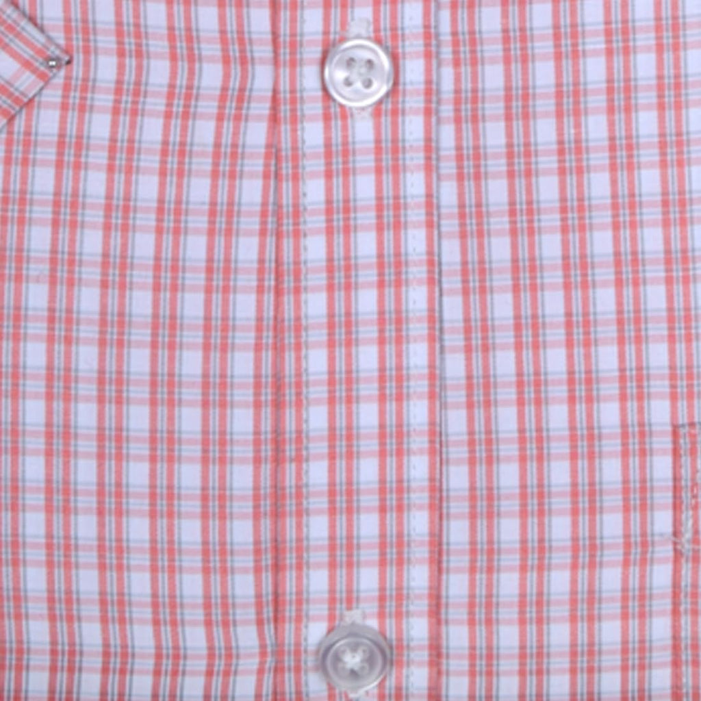 ACCOX Men's Breathable Cotton Half Sleeves Regular Fit Checkered Formal Shirt for Men (O_GCR346)