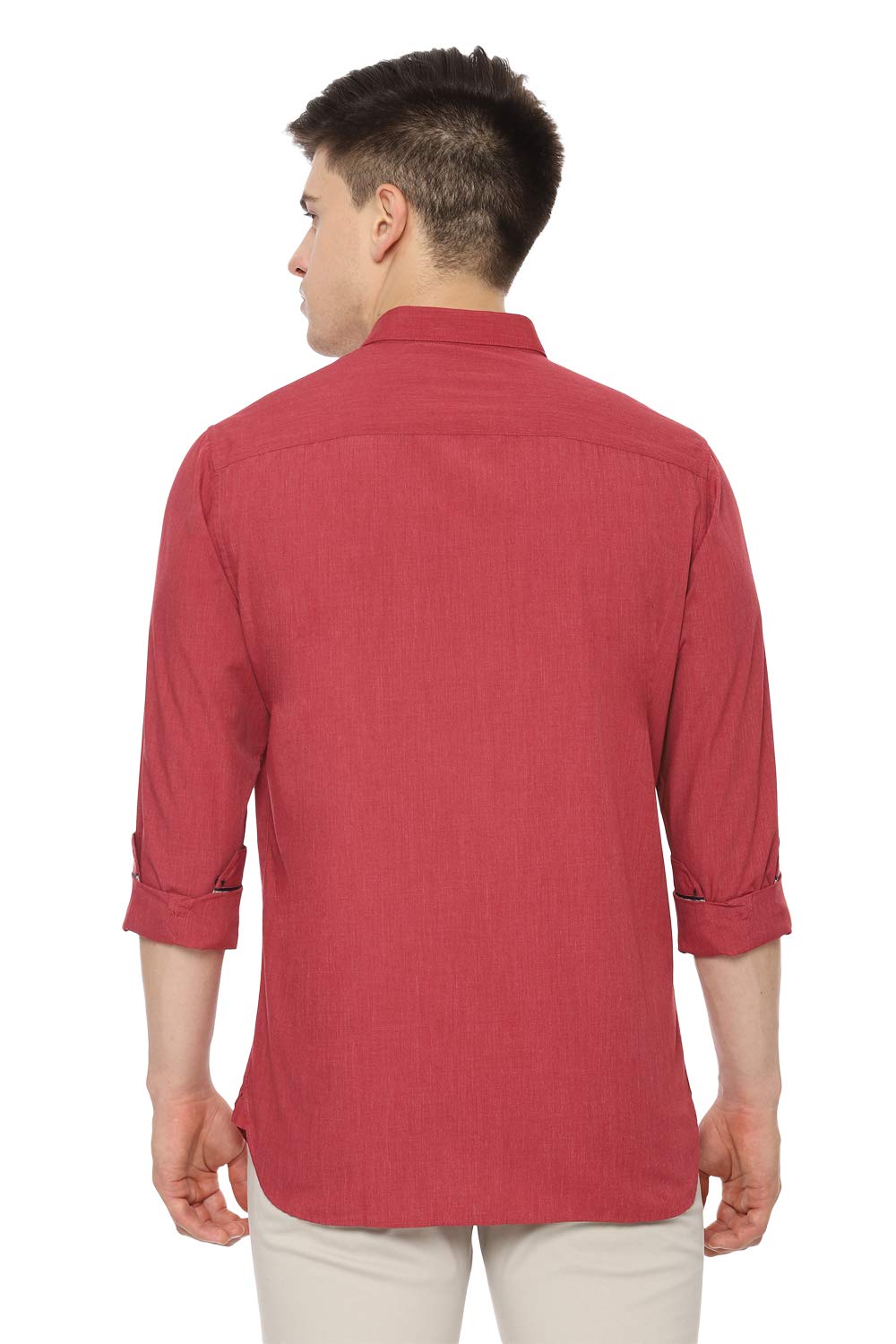 Allen Solly Mens Slim Collar Slub Shirt