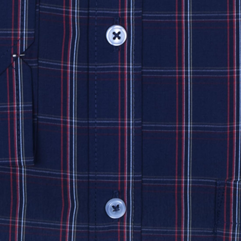 ACCOX Men's Breathable Cotton Full Long Sleeves Checkered Regular Fit Formal Shirt for Men (O_GCR393)
