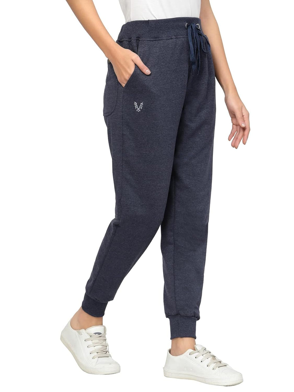 UZARUS Women's Cotton Regular Fit Joggers Track Pants with 3 Pockets