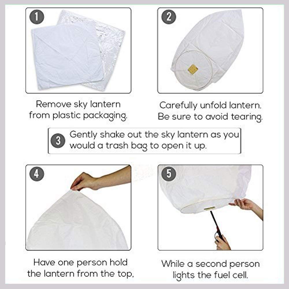 HEBEZON Fire Balloon Lantern Paper Sky Lantern Hot Air Balloon with Fuel Wax Candle Hot Air Balloon for Diwali/Christmas/Birthday/All Festival Multicolored Pack of (10)