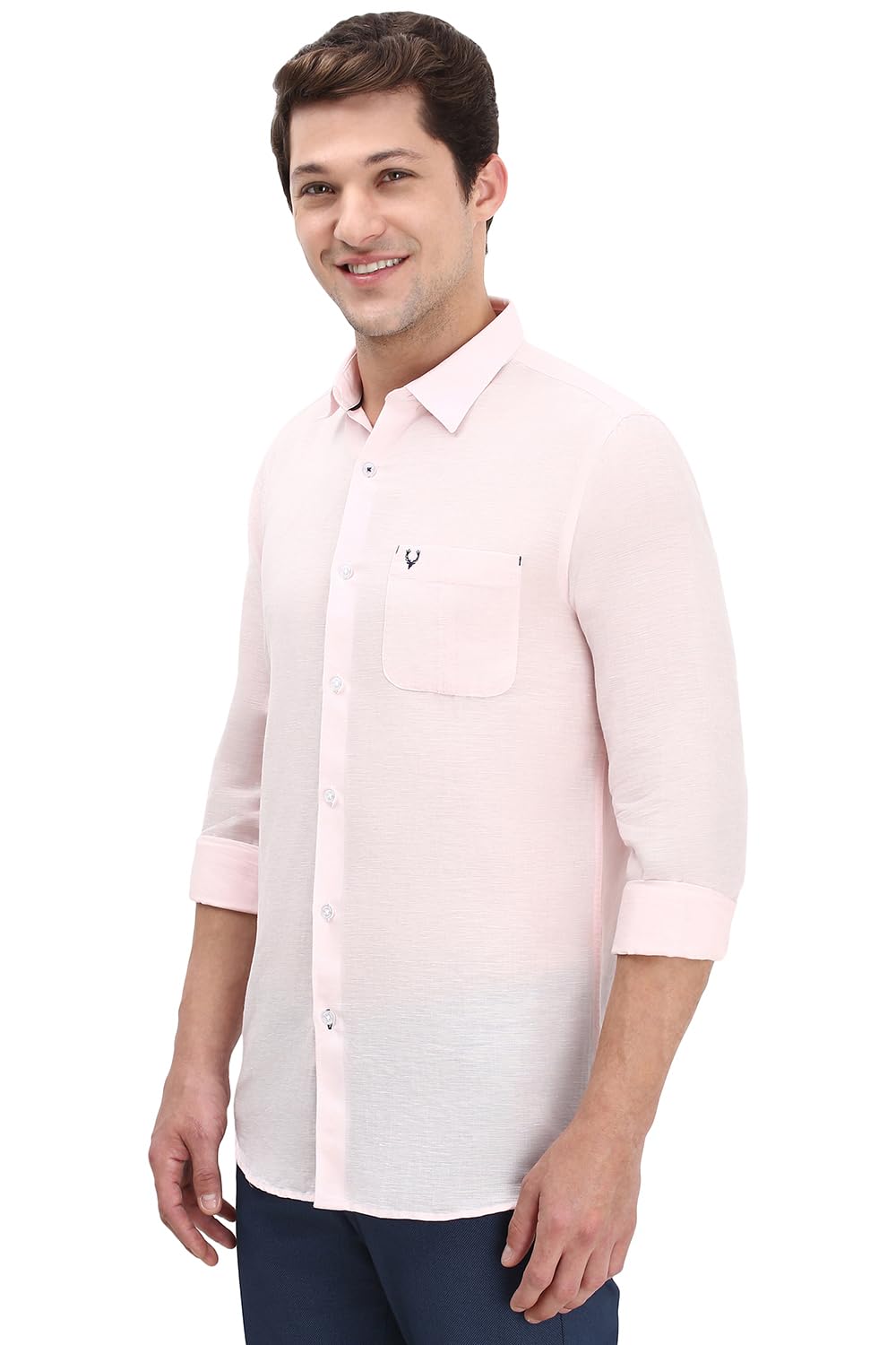 Allen Solly Men's Slim Fit Solid Full Sleeves Formal Shirts