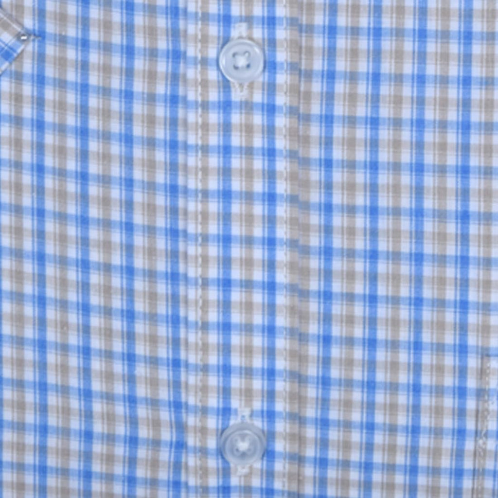 ACCOX Men's Breathable Cotton Half Sleeves Checkered Regular Fit Formal Shirt for Men (O_GCR406)