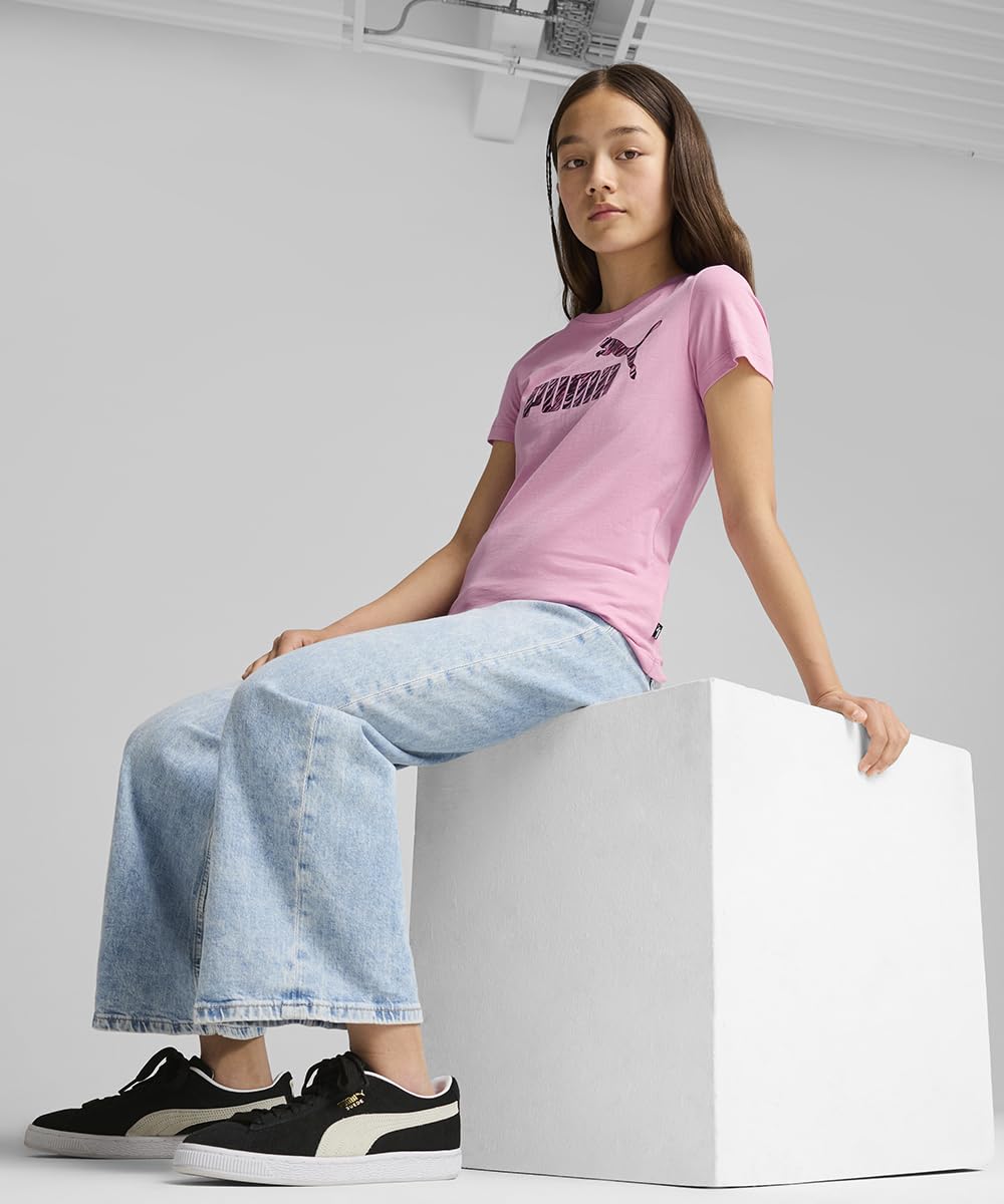 Puma Girl's Graphic Print Regular Fit T-Shirt
