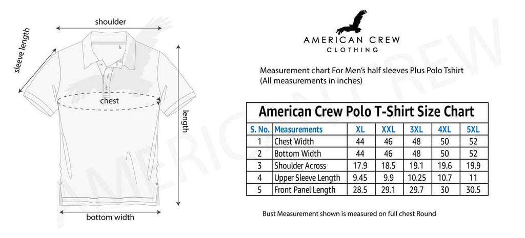 AMERICAN CREW Polo Collar T-Shirt for Plus Size Men-6