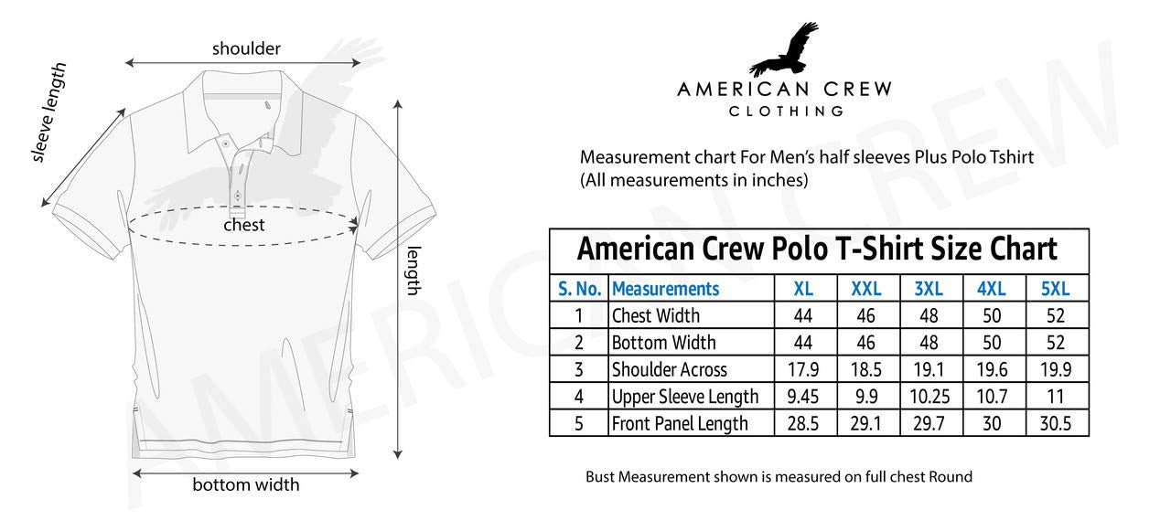 AMERICAN CREW Polo Collar T-Shirt for Plus Size Men-6