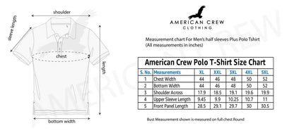 AMERICAN CREW Polo Collar T-Shirt for Plus Size Men-6