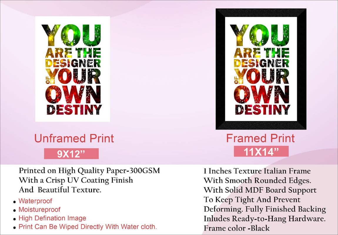 SAF paintings Motivational Quotes Black frame painting for Wall Decoration,Home and Office OL-SANFK33428