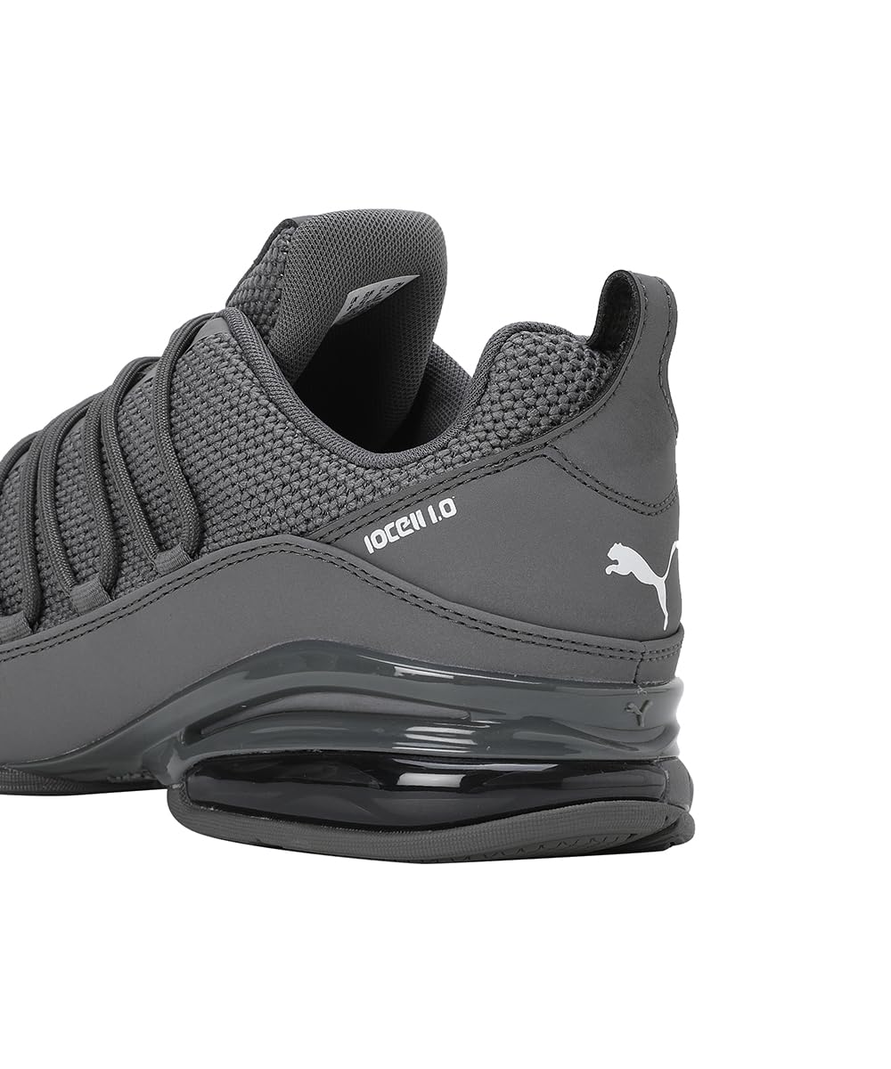 Puma Mens Cell Regulate Woven Castlerock-White Running Shoe