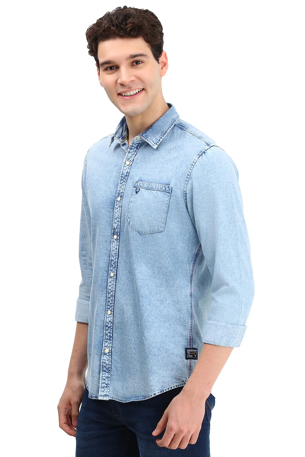 Allen Solly Men Regular Fit Solid Full Sleeves Casual Shirts