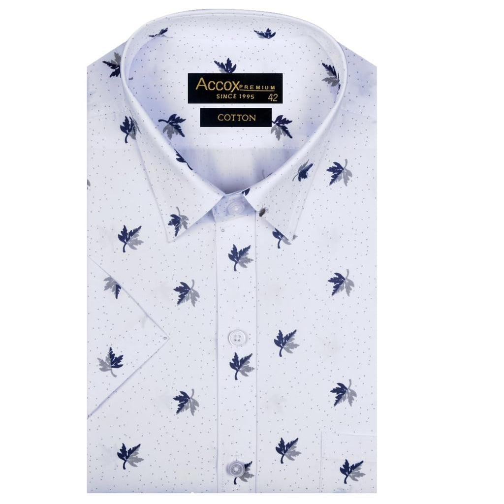 Accox Men's Cotton Printed Formal Shirt (B0D22XSMDB)