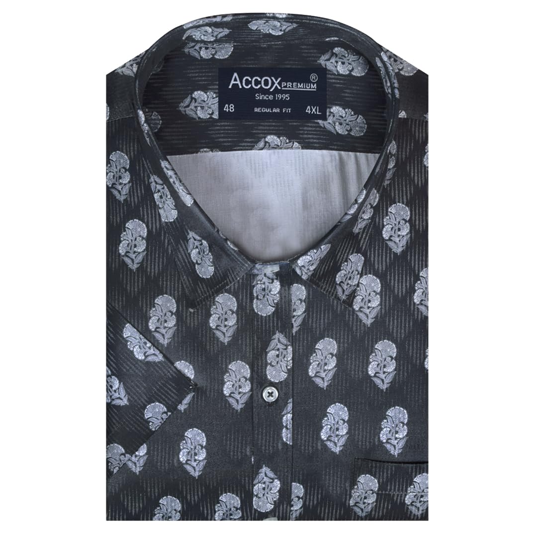 Accox Men's Cotton Printed Formal Shirt (B0DJ5L41MC)