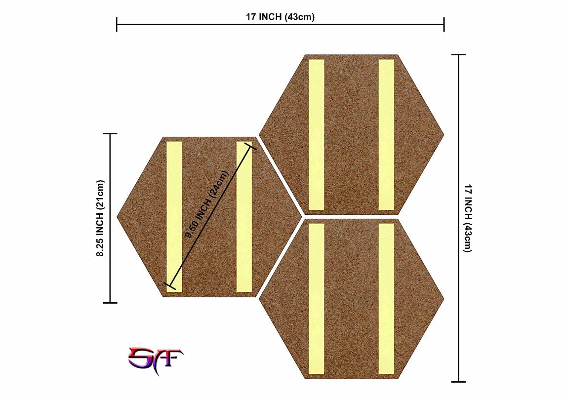 SAF paintings couple walking UV Textured MDF Set of 3 Hexagon Painting 17 Inch X 17 Inch SANFHX128