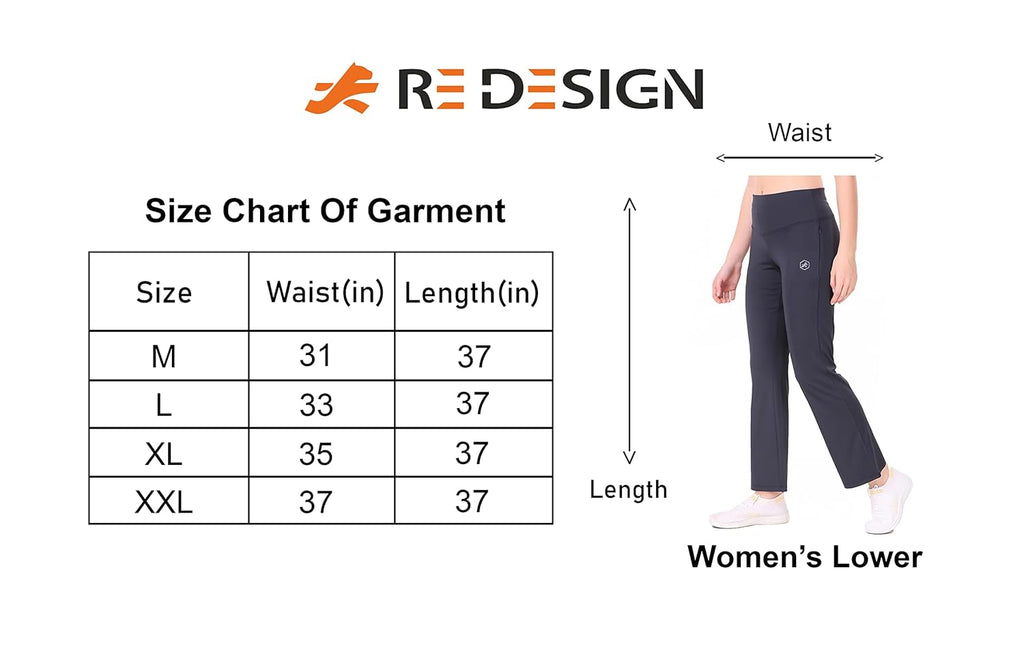 ReDesign Apparels Women's Trackpant Bell Bottom with Zip Pockets