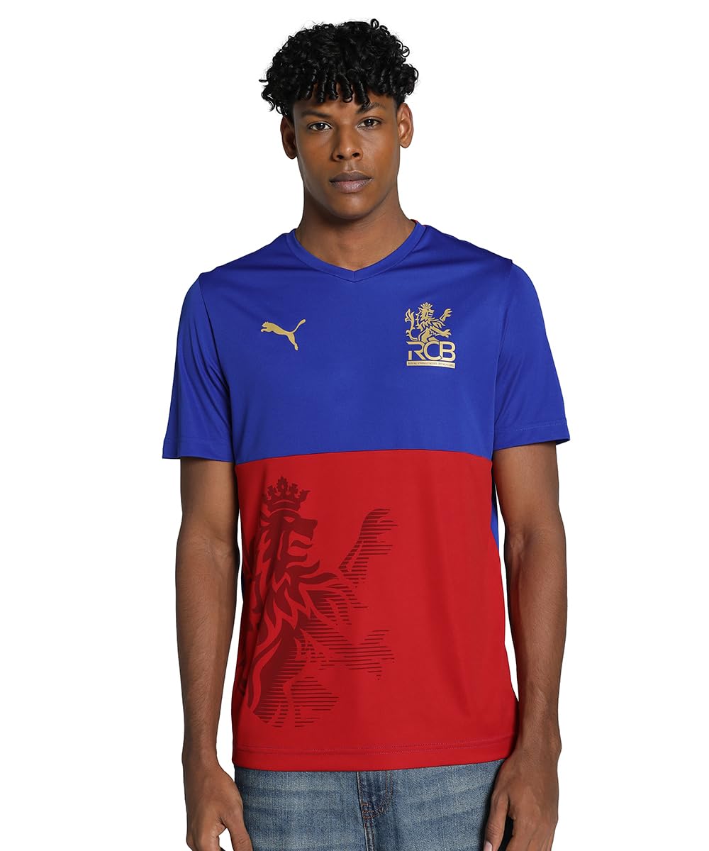 Puma Mens Ipl 2024 Rcb Regular Fit Jersey Plain